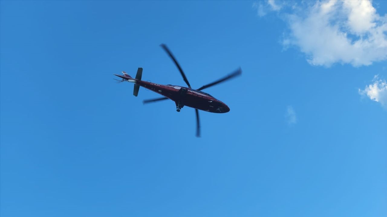 Konya'da hava ambulansı beyin kanaması geçiren hasta için havalandı