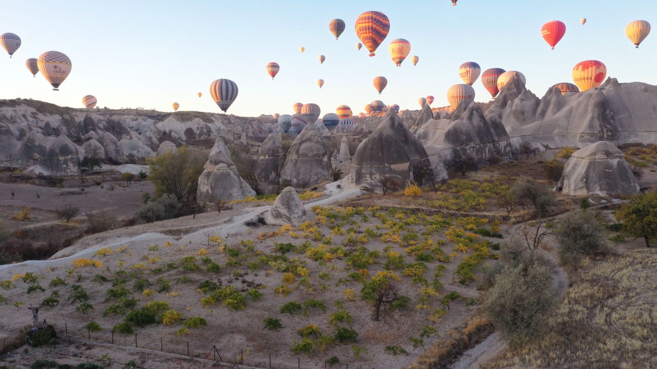 Sonbahar manzaraları Kapadokya'ya renk kattı