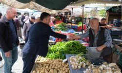 Başkan Dökmeci Halk Pazarını Ziyaret Etti