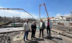 Başkan Büyükkılıç, cami inşaatında incelemelerde bulundu