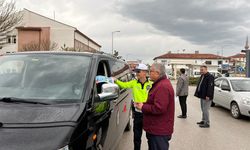 Çerkeş'te 'Karayolu Trafik Haftası'' nedeniyle yol kontrolü ve denetimi yapıldı