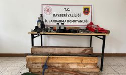 Kayseri'de kaçak kazı yapan 4 şüpheli suçüstü yakalandı