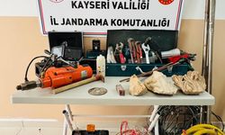 Kayseri'de kaçak kazı yaptıkları belirlenen 5 şüpheli yakalandı