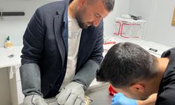 Konya'da bir evin bahçesinde yaralı bulunan şahin tedavi altına alındı