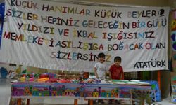 Şabanözü'de anaokulu öğrencilerinin hazırladığı sergi açıldı