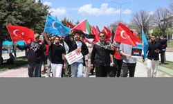 Yozgat'ta üniversite öğrencileri, Gazze ve Doğu Türkistan'a destek için yürüdü