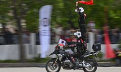 Yunus polisler, 19 Mayıs etkinlikleri kapsamında gösteri yaptı