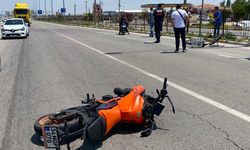 Aksaray'da motosikletin çarptığı bisikletli ağır yaralandı
