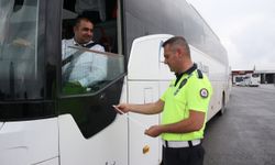 Kayseri'de Kurban Bayramı öncesi otogarda trafik denetimi yapıldı