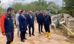 Kırşehir'de selden etkilenen köyde inceleme yapıldı