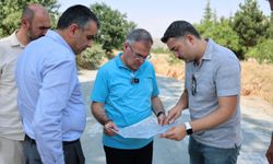 Hacılar'da kilitli parke yol yapım çalışmaları devam ediyor