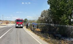 Yozgat'ta çıkan ot yangını söndürüldü