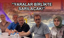 Yangın bölgesine ziyarette bulundular