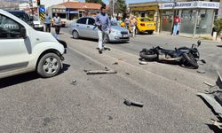 Bahşılı'da hafif ticari araçla çarpışan motosikletin sürücüsü yaralandı