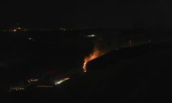 Eymir Gölü yakınlarındaki otluk alanda çıkan yangın kontrol altına alındı
