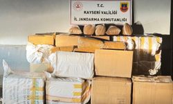 Kayseri'de yolcu otobüsünde 750 kilogram kaçak tütün ele geçirildi