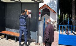 Kırşehir'de jandarma, afiş ve posterlerle vatandaşı yangınlara karşı uyardı