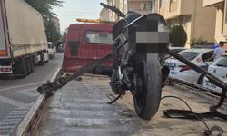 Konya'da ehliyetsiz ve abartı egzozlu motosiklet kullanan sürücüye 61 bin lira ceza