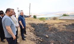 Sivas Valisi Şimşek, Akıncılar ilçesindeki yangın bölgesini ziyaret etti