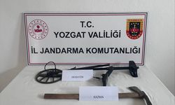 Yozgat'ta izinsiz kazı yapan şüpheli suçüstü yakalandı