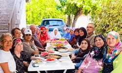 Nallıhan'da köylü kadınlar kışlık erzakları imece usulü hazırlıyor
