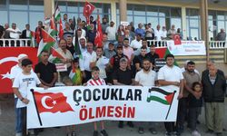 Nevşehir'de köy halkından Filistin ve Küresel Sumud Filosu'na destek eylemi