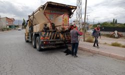 Büyükşehir Belediyesi kış öncesi yolların bakımını yapıyor
