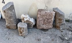 Çankırı'da tarihi eser olarak değerlendirilen taş bloklar ele geçirildi