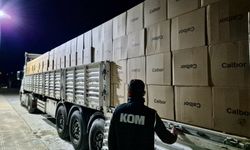 Kırşehir'de tırın dorsesinde 9 milyon 800 bin makaron ele geçirildi