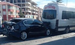 Konya'da zincirleme trafik kazasında 2 kişi yaralandı