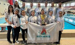 Nevşehir Belediyesi Spor Kulübü 16 Yaş Altı Kadın Su Topu Takımı katıldığı turnuvada derece elde etti