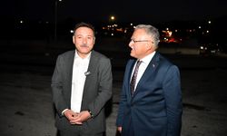 Vali Çiçek ve Büyükşehir Belediye Başkanı Büyükkılıç, katlı kavşak çalışmasını inceledi