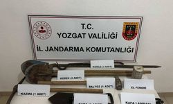 Yozgat'ta izinsiz kazı yapan 2 şüpheli suçüstü yakalandı