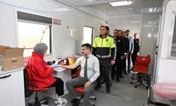 Kırşehir'de polisler kan bağışında bulundu