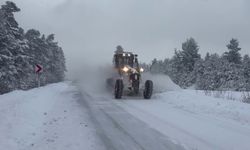 Beypazarı'nda karla mücadele sürüyor