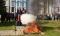 Kahramankazan Adliyesinde yangın tatbikatı yapıldı