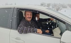 Beypazarı'nda kar yağışı etkili oldu