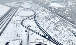 Kayseri'de kar ve sis manzaraları dronla görüntülendi