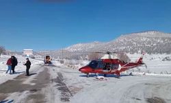Konya'da hava ambulansı kalp krizi geçiren hasta için havalandı