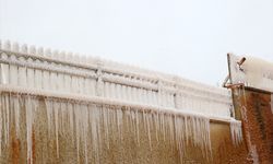 'Sivas'ın Pamukkale'si Altınkale'de buz sarkıtları oluştu