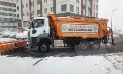 Talas Kaymakamı Memiş ve Belediye Başkanı Yalçın, karla mücadele çalışmalarını inceledi
