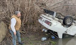 Yozgat'ta dere yatağına devrilen otomobilin sürücüsü yaralandı
