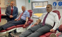 Aksaray'da Vali Murat Duru öncülüğünde kan bağışı yapıldı