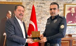 Beypazarı Belediye Başkanı Kasap, İlçe Emniyet Müdürü Dursun'u ziyaret etti