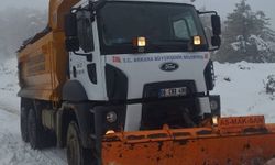 Beypazarı'nın yüksek kesimlerinde kar etkili oldu