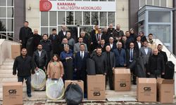 Karaman'da okullara spor malzemesi desteği