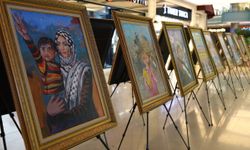Konya Büyükşehir Belediyesi, Konya'daki Gazzeli çocukların resimlerinden sergi açtı