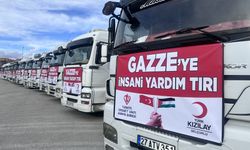 Konya'dan Gazze'ye 15 insani yardım tırı gönderildi