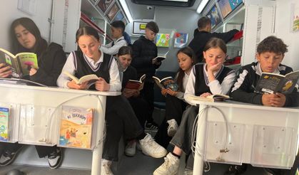Çankırı'daki Gezici Kütüphane, Çerkeşli öğrencilerle buluştu