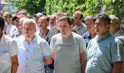 Eskişehir'de özel bir madende çalışan işçiler başkentte eylem yaptı